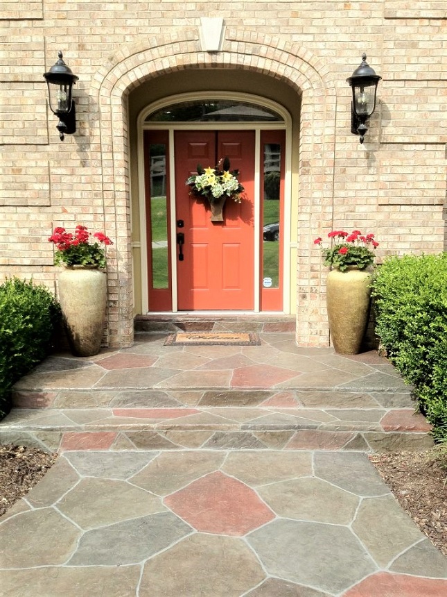 stamped concrete front entry kansas city Kansas City Concrete Artisans