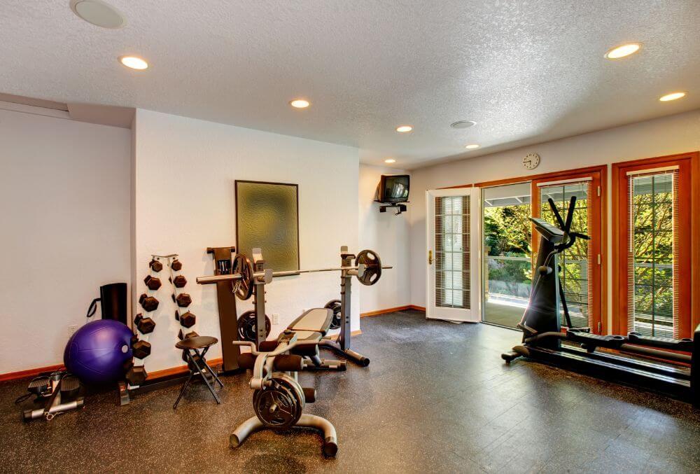 home with gym equipment