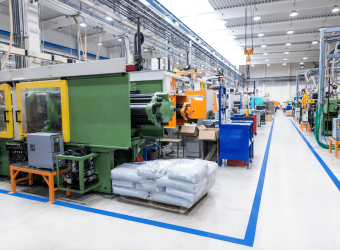 industrial area with machineries