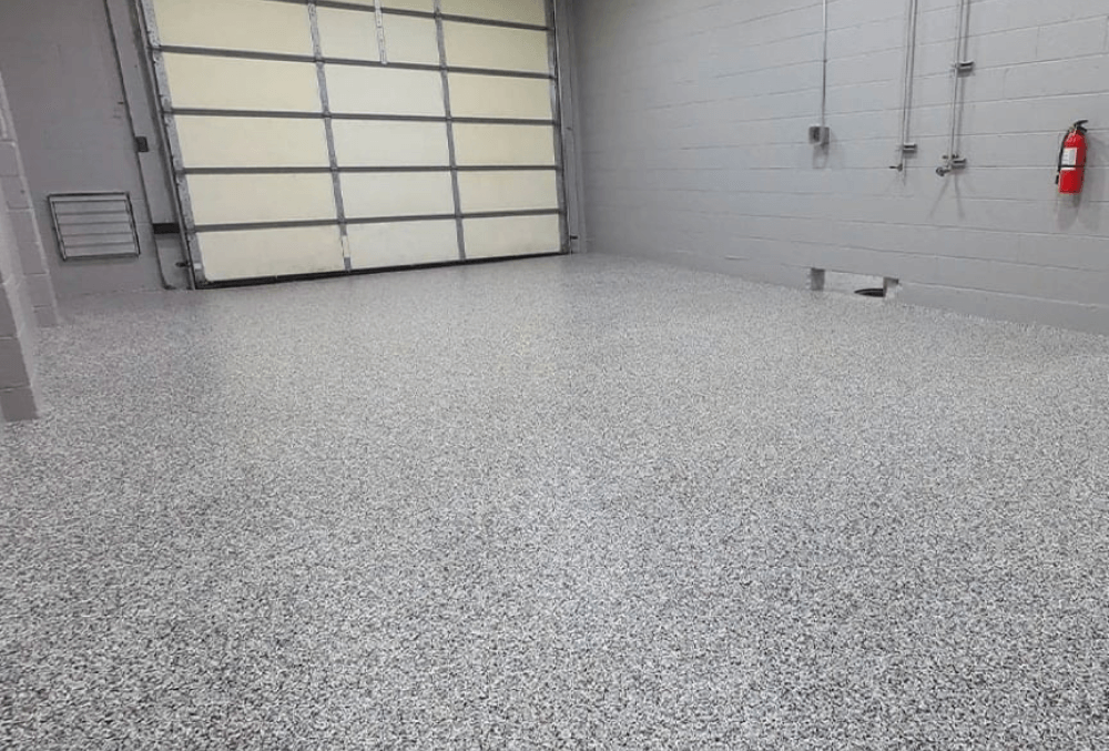 quartz epoxy floor in the garage