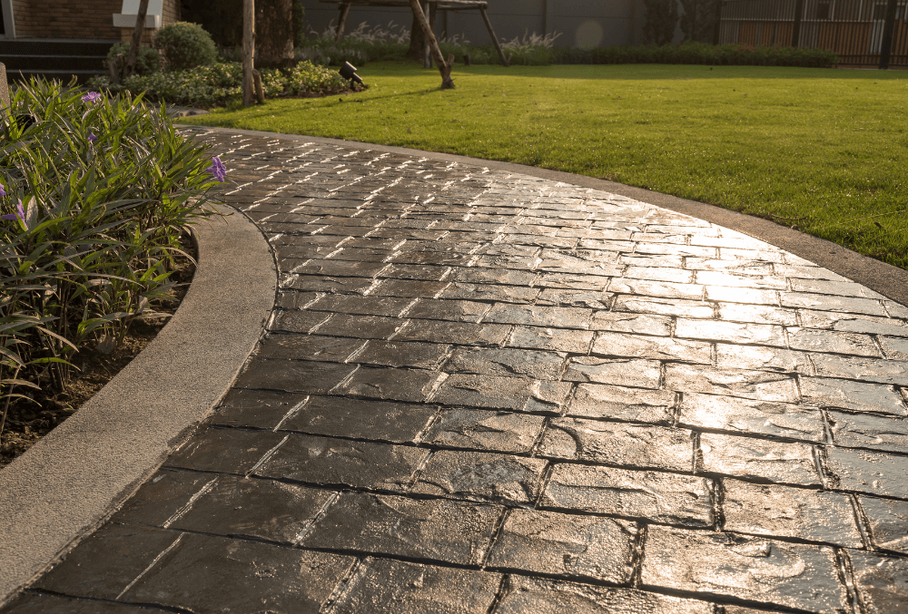 stamped concrete driveway