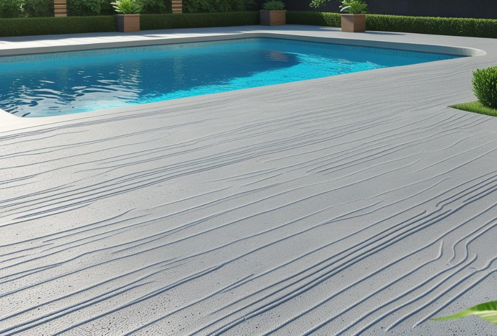 Pool Deck with Anti-slip flooring