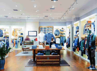 retail store and showroom flooring with decorative concrete flooring, providing a polished, durable, and visually appealing surface.