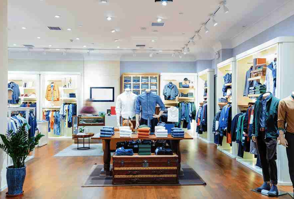 retail store and showroom flooring with decorative concrete flooring, providing a polished, durable, and visually appealing surface.