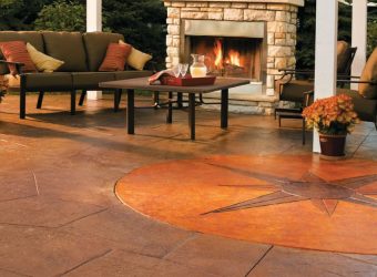 earth tone colored concrete floor kansas city