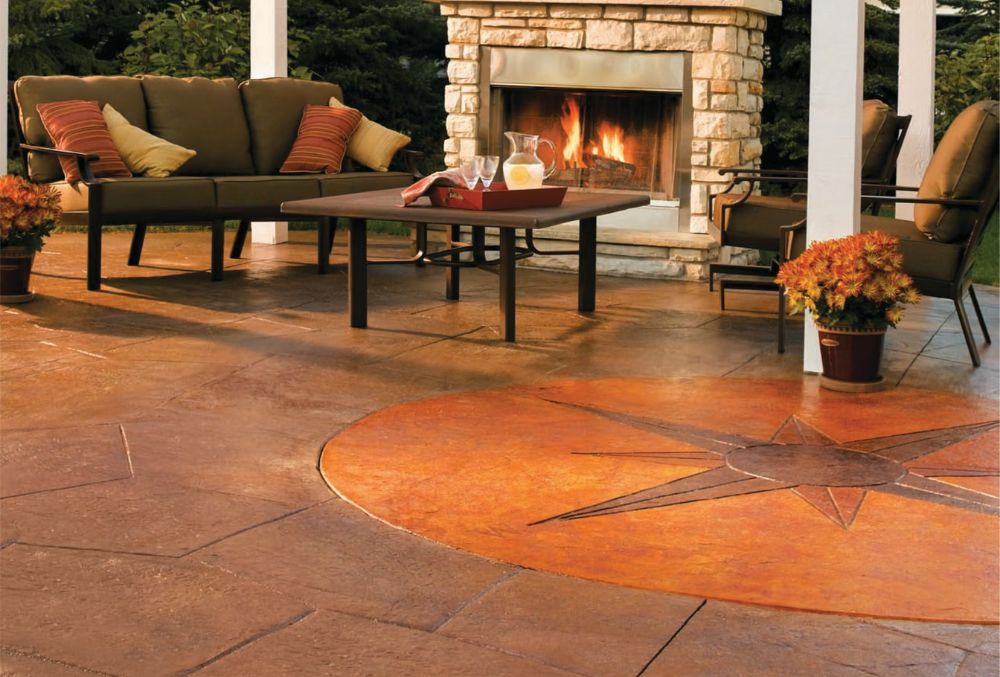 earth tone colored concrete floor kansas city
