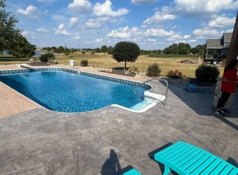 Pool deck resurfacing