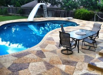 colored pool deck